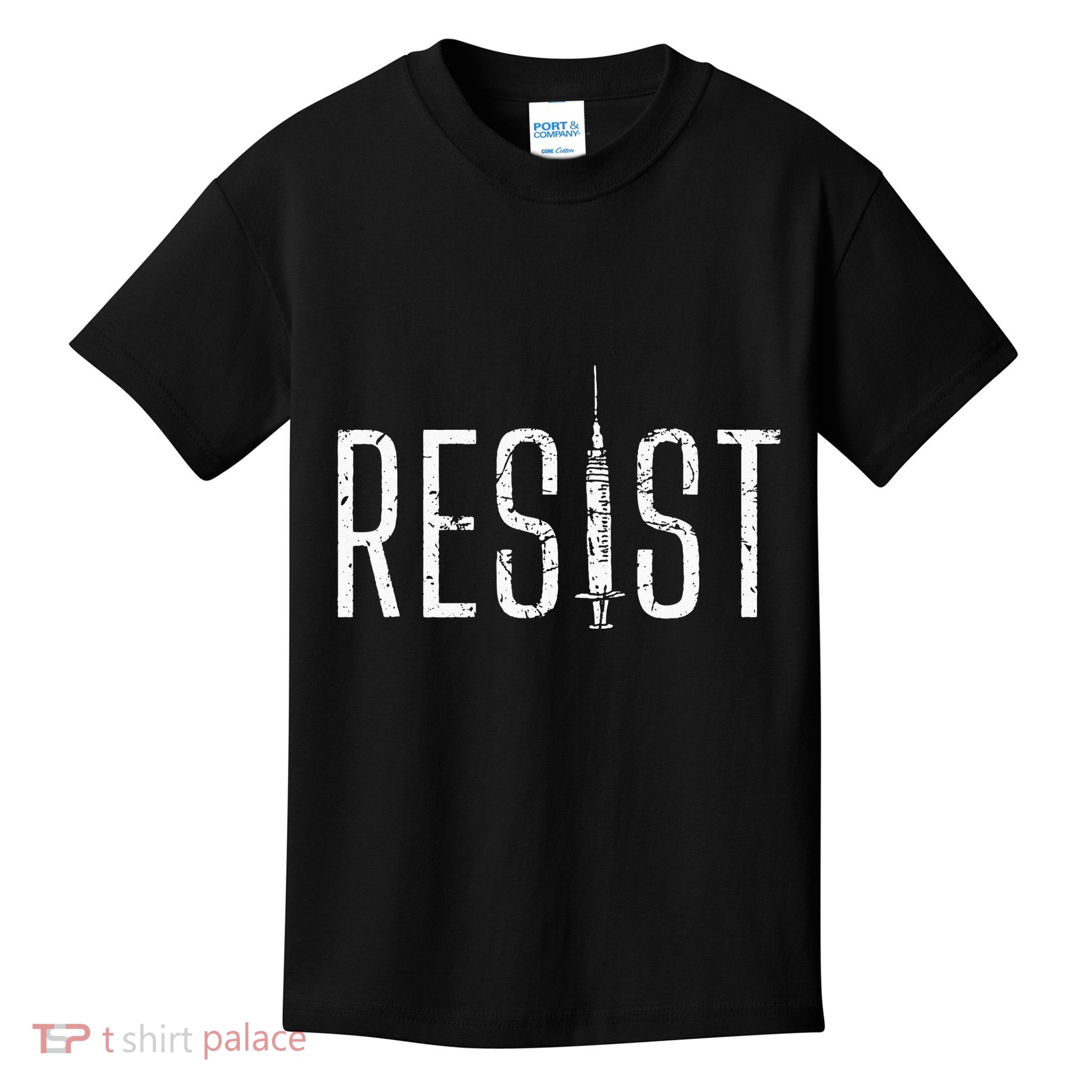 Resist AntiVax No Forced Vaccination Mandate Kids T-Shirt