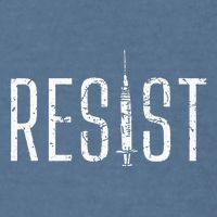 Resist AntiVax No Forced Vaccination Mandate Garment-Dyed Sweatshirt