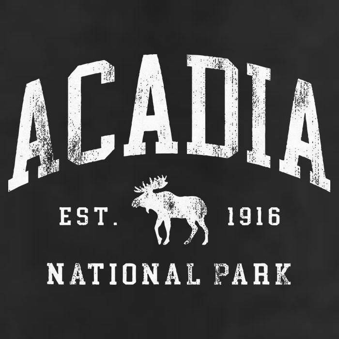Retro Acadia National Park Maine Est 1916 Hiking 7 Panel Mesh Trucker Snapback Hat