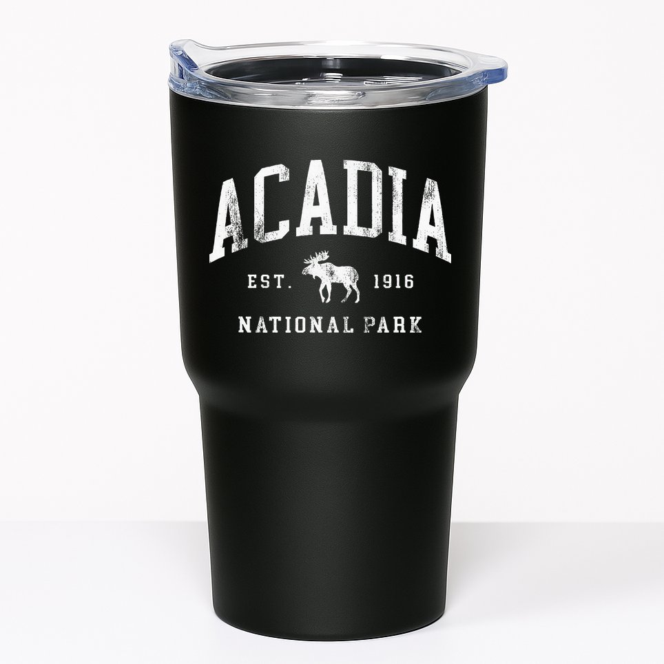Retro Acadia National Park Maine Est 1916 Hiking Tumbler