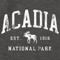 Retro Acadia National Park Maine Est 1916 Hiking Vector Backpack