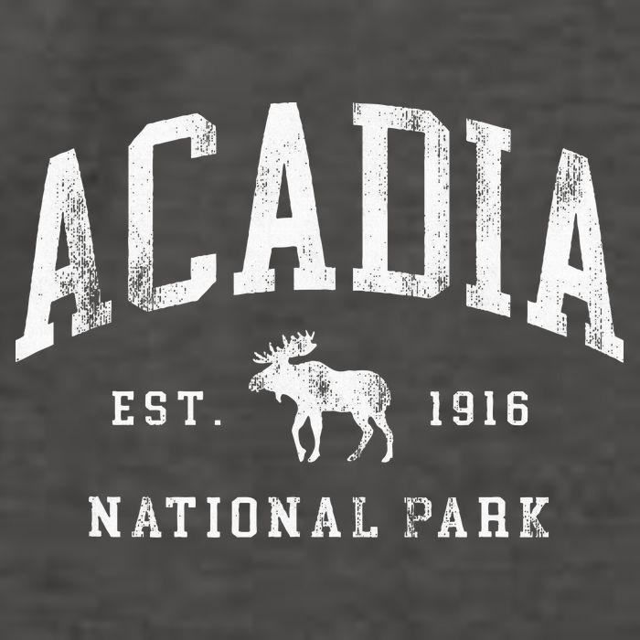 Retro Acadia National Park Maine Est 1916 Hiking Vector Backpack