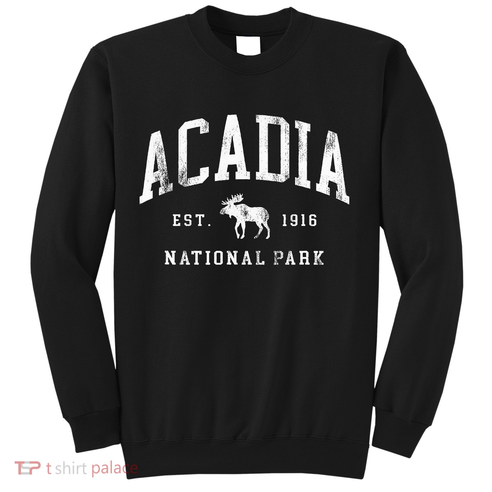 Retro Acadia National Park Maine Est 1916 Sweatshirt