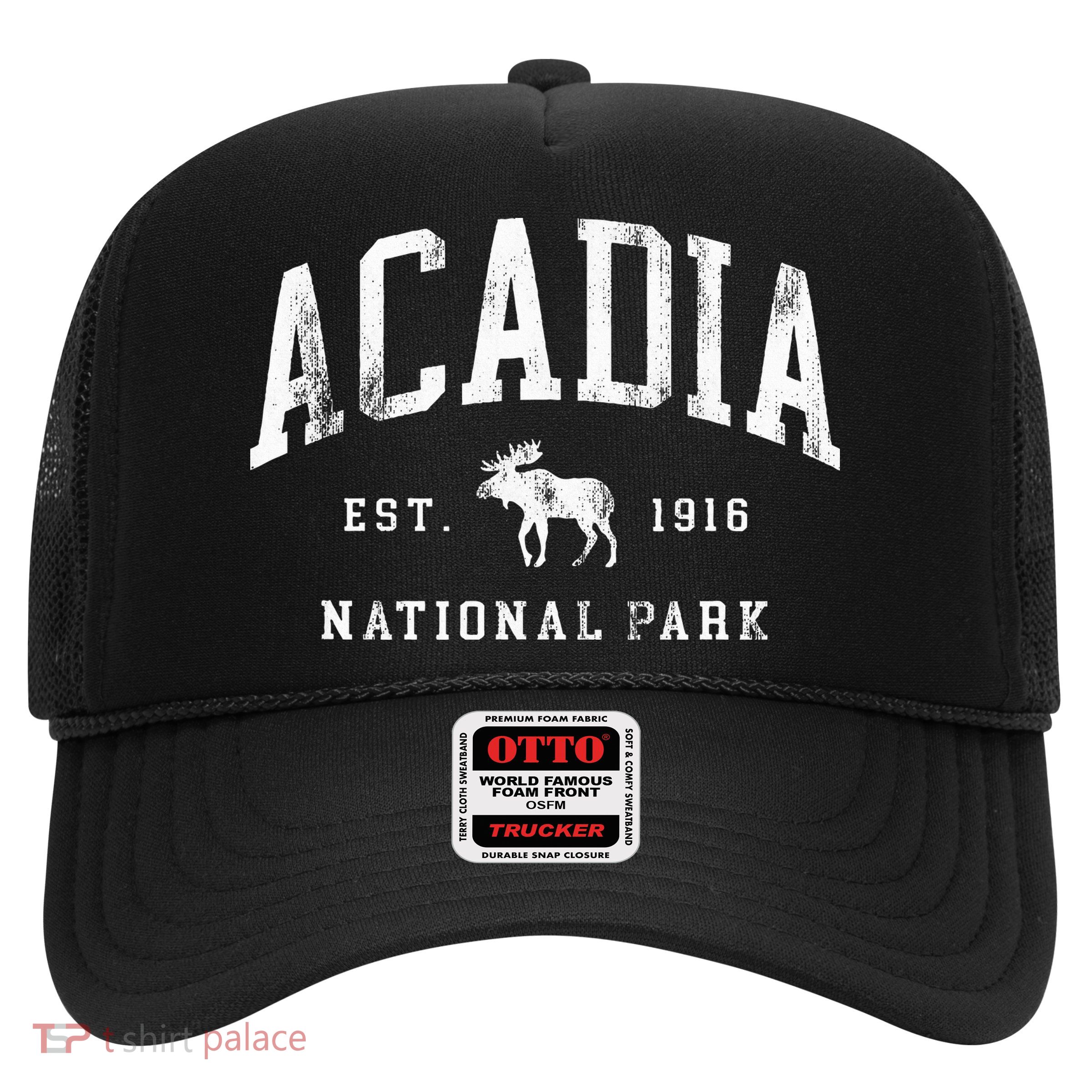 Retro Acadia National Park Maine Est 1916 Trucker Hat