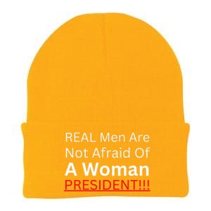 Real Are Not Afraid Of A Woman President Knit Cap Winter Beanie