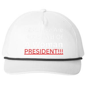 Real Are Not Afraid Of A Woman President Snapback Five-Panel Rope Hat