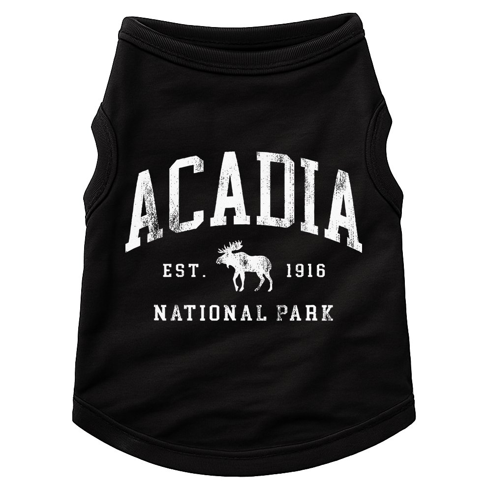 Retro Acadia National Park Maine Est 1916 Hiking Doggie Tank