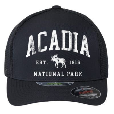 Retro Acadia National Park Maine Est 1916 Flexfit Unipanel Trucker Cap