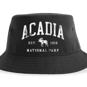 Retro Acadia National Park Maine Est 1916 Sustainable Bucket Hat