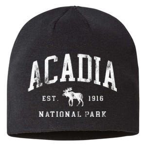 Retro Acadia National Park Maine Est 1916 Sustainable Beanie