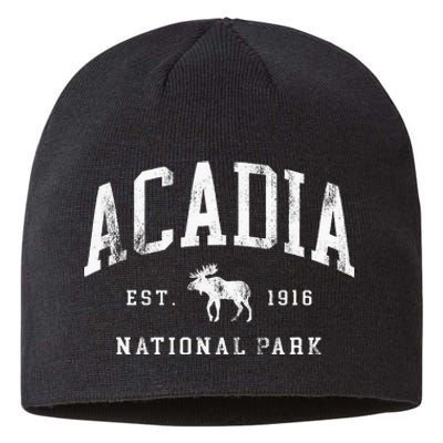 Retro Acadia National Park Maine Est 1916 Sustainable Beanie