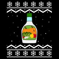 Ranch Bottle Funny Ugly Christmas City Backpack