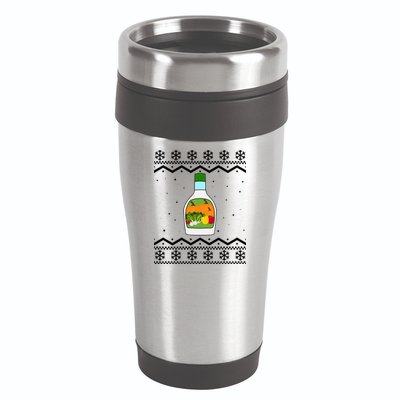 Ranch Bottle Funny Ugly Christmas 16oz Travel Tumbler