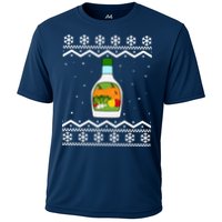 Ranch Bottle Funny Ugly Christmas Cooling Performance Crew T-Shirt