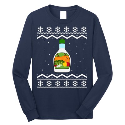 Ranch Bottle Funny Ugly Christmas Long Sleeve Shirt