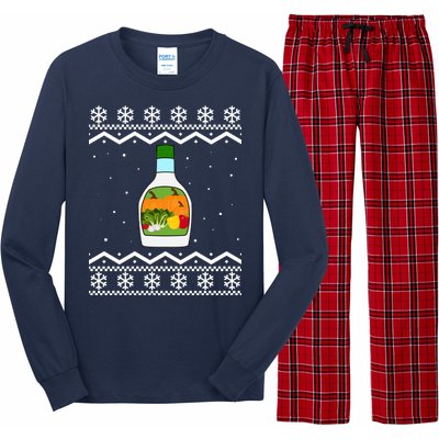 Ranch Bottle Funny Ugly Christmas Long Sleeve Pajama Set