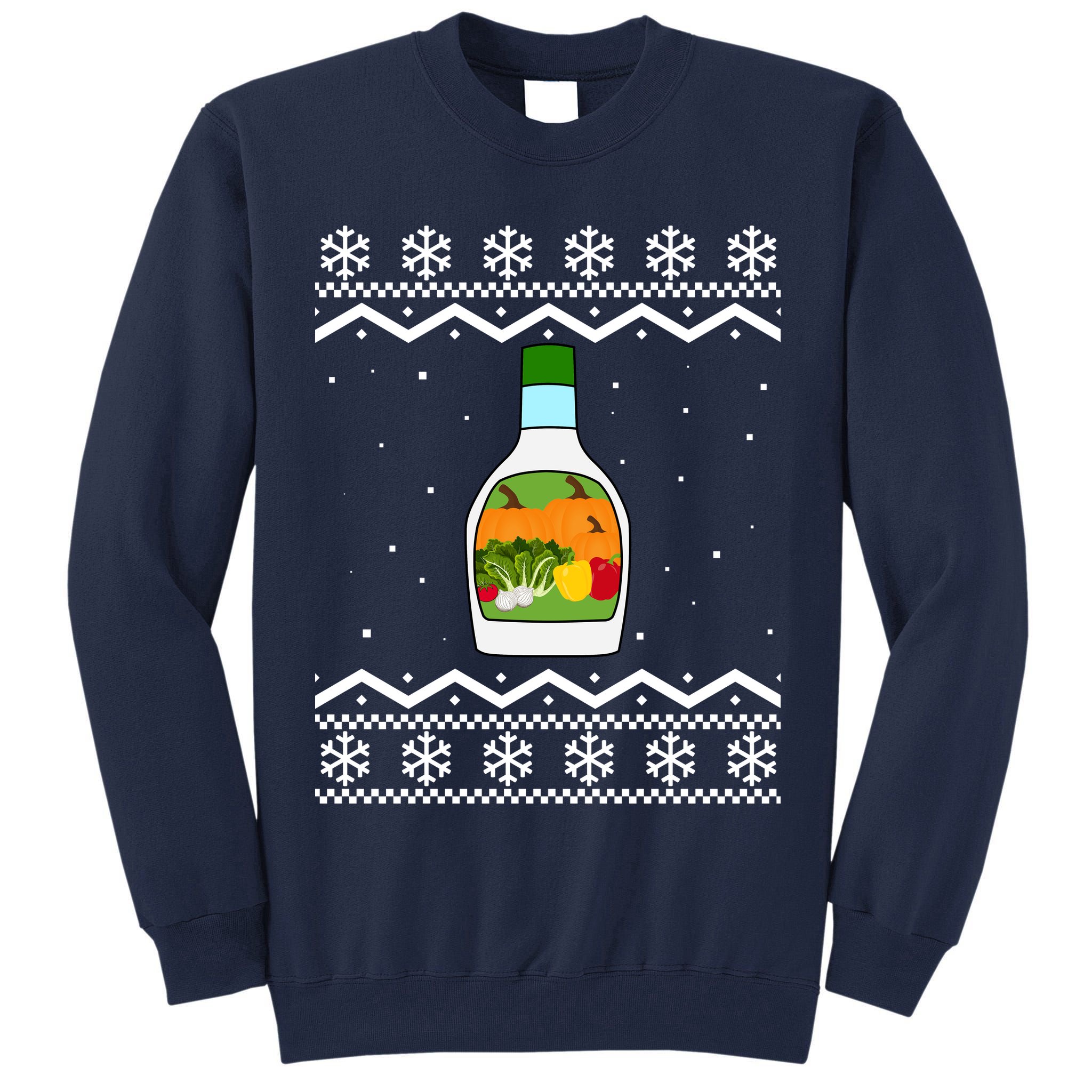 Ranch Bottle Funny Ugly Christmas Tall Sweatshirt