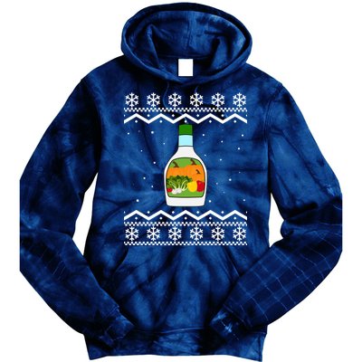 Ranch Bottle Funny Ugly Christmas Tie Dye Hoodie