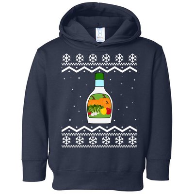 Ranch Bottle Funny Ugly Christmas Toddler Hoodie