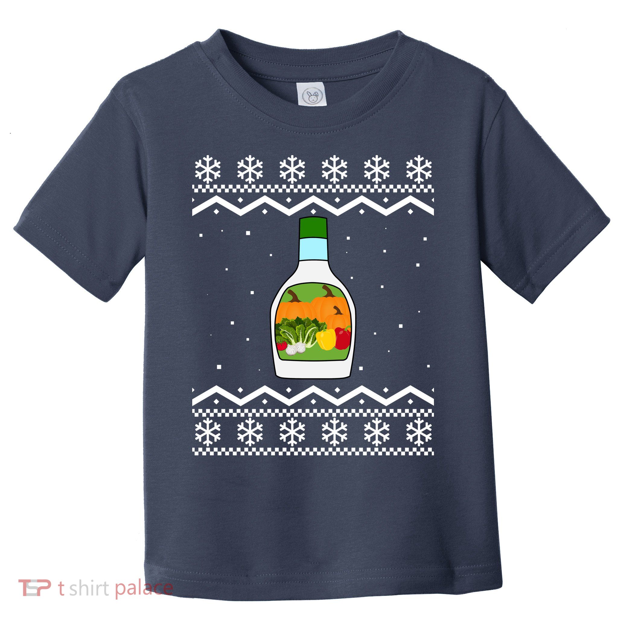 Ranch Bottle Funny Ugly Christmas Toddler T-Shirt
