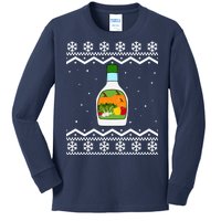 Ranch Bottle Funny Ugly Christmas Kids Long Sleeve Shirt