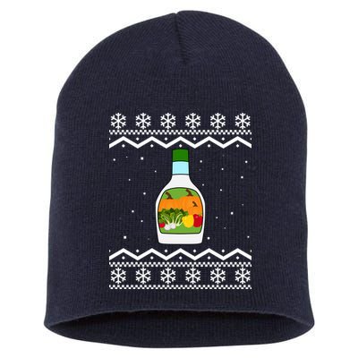 Ranch Bottle Funny Ugly Christmas Short Acrylic Beanie