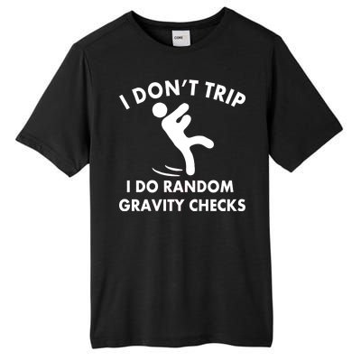 Random Gravity Checks Funny Tall Fusion ChromaSoft Performance T-Shirt