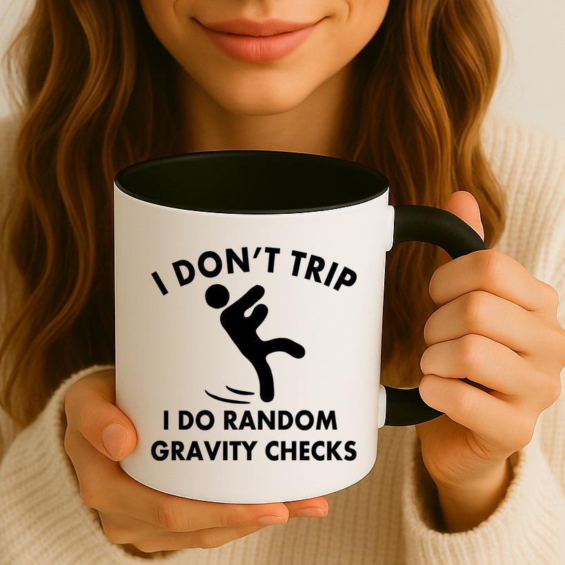 Random Gravity Checks Funny Mug