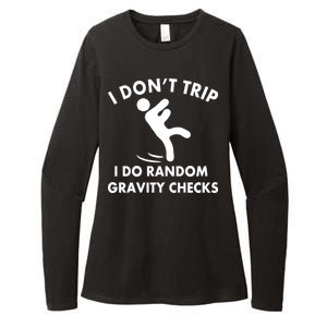 Random Gravity Checks Funny Womens CVC Long Sleeve Shirt