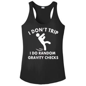 Random Gravity Checks Funny Ladies PosiCharge Competitor Racerback Tank