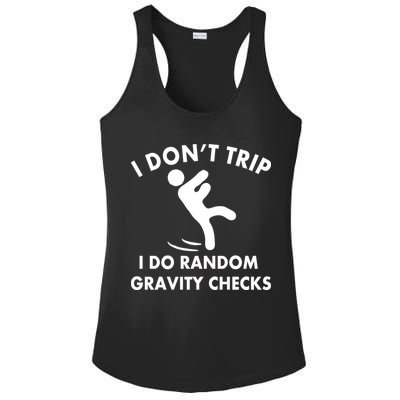 Random Gravity Checks Funny Ladies PosiCharge Competitor Racerback Tank