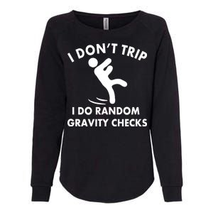 Random Gravity Checks Funny Womens California Wash Sweatshirt