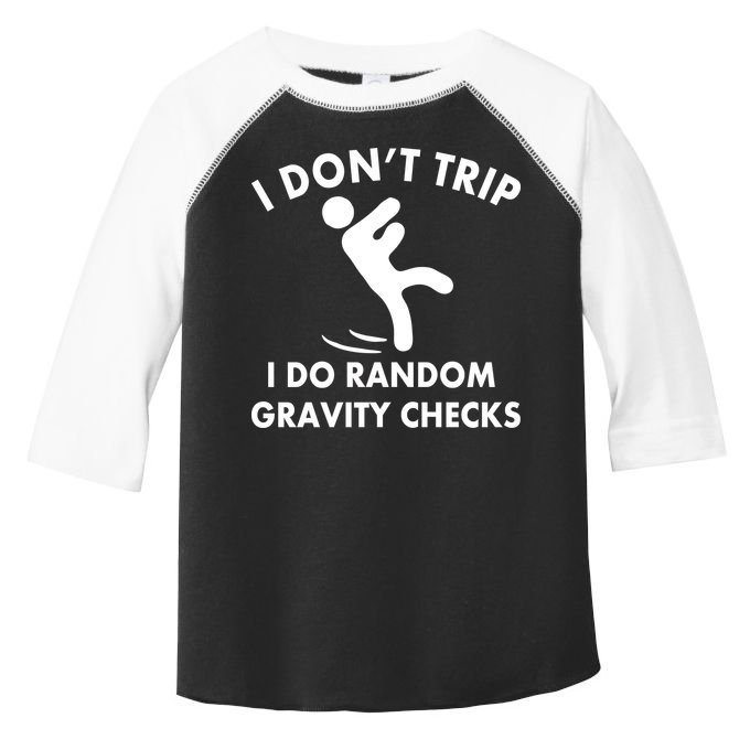 Random Gravity Checks Funny Toddler Fine Jersey T-Shirt
