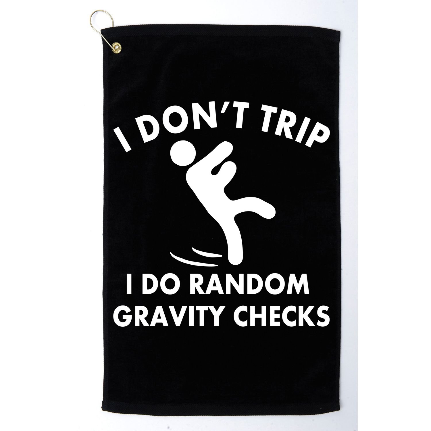 Random Gravity Checks Funny Golf Towel