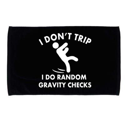 Random Gravity Checks Funny Microfiber Hand Towel