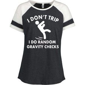 Random Gravity Checks Funny Enza Ladies Jersey Colorblock Tee