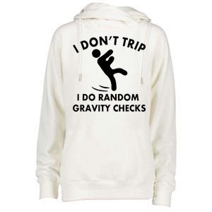 Random Gravity Checks Funny Womens Funnel Neck Pullover Hood