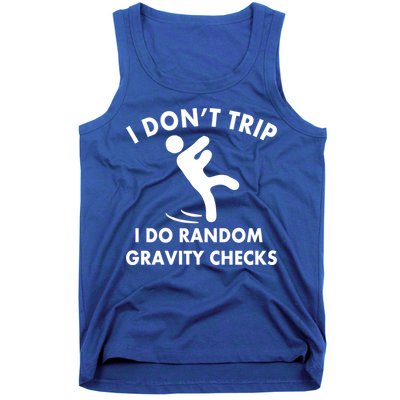 Random Gravity Checks Funny Tank Top