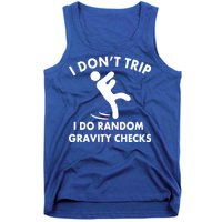 Random Gravity Checks Funny Tank Top