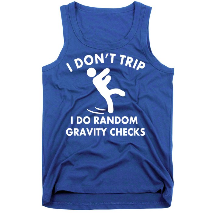 Random Gravity Checks Funny Tank Top