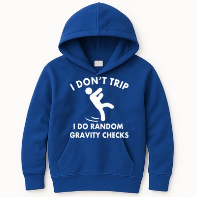 Random Gravity Checks Funny Kids Hoodie