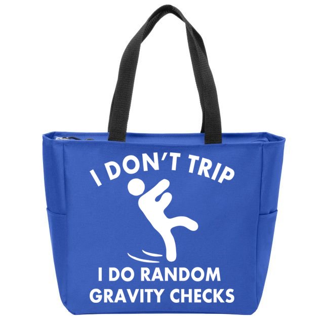 Random Gravity Checks Funny Zip Tote Bag