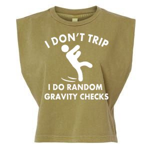 Random Gravity Checks Funny Garment-Dyed Women's Muscle Tee