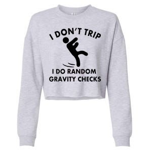 Random Gravity Checks Funny Cropped Pullover Crew