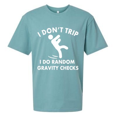 Random Gravity Checks Funny Sueded Cloud Jersey T-Shirt