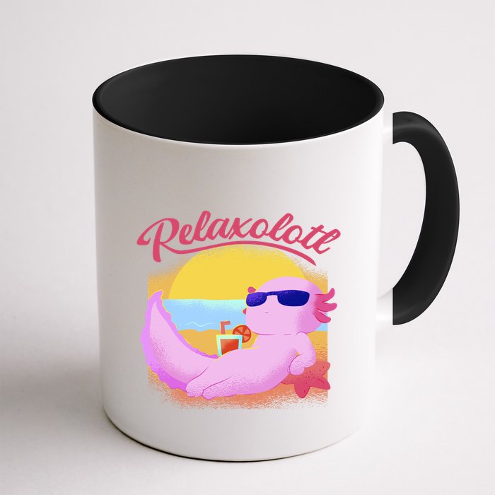 Relaxolotl Axolotl On Vacation Summer Beach Fun In The Sun Mug