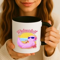 Relaxolotl Axolotl On Vacation Summer Beach Fun In The Sun Mug