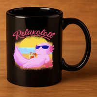 Relaxolotl Axolotl On Vacation Summer Beach Fun In The Sun 11oz C Handle Ceramic Mug