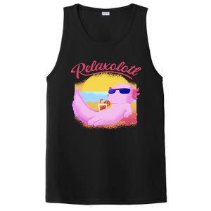 Relaxolotl Axolotl On Vacation Summer Beach Fun In The Sun PosiCharge Competitor Tank