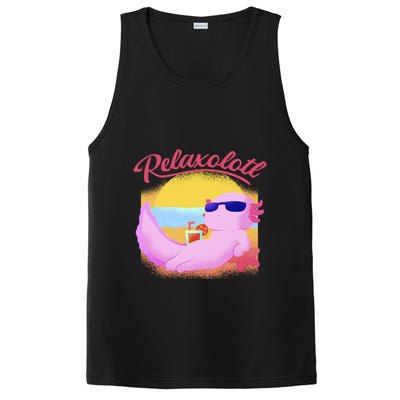 Relaxolotl Axolotl On Vacation Summer Beach Fun In The Sun PosiCharge Competitor Tank